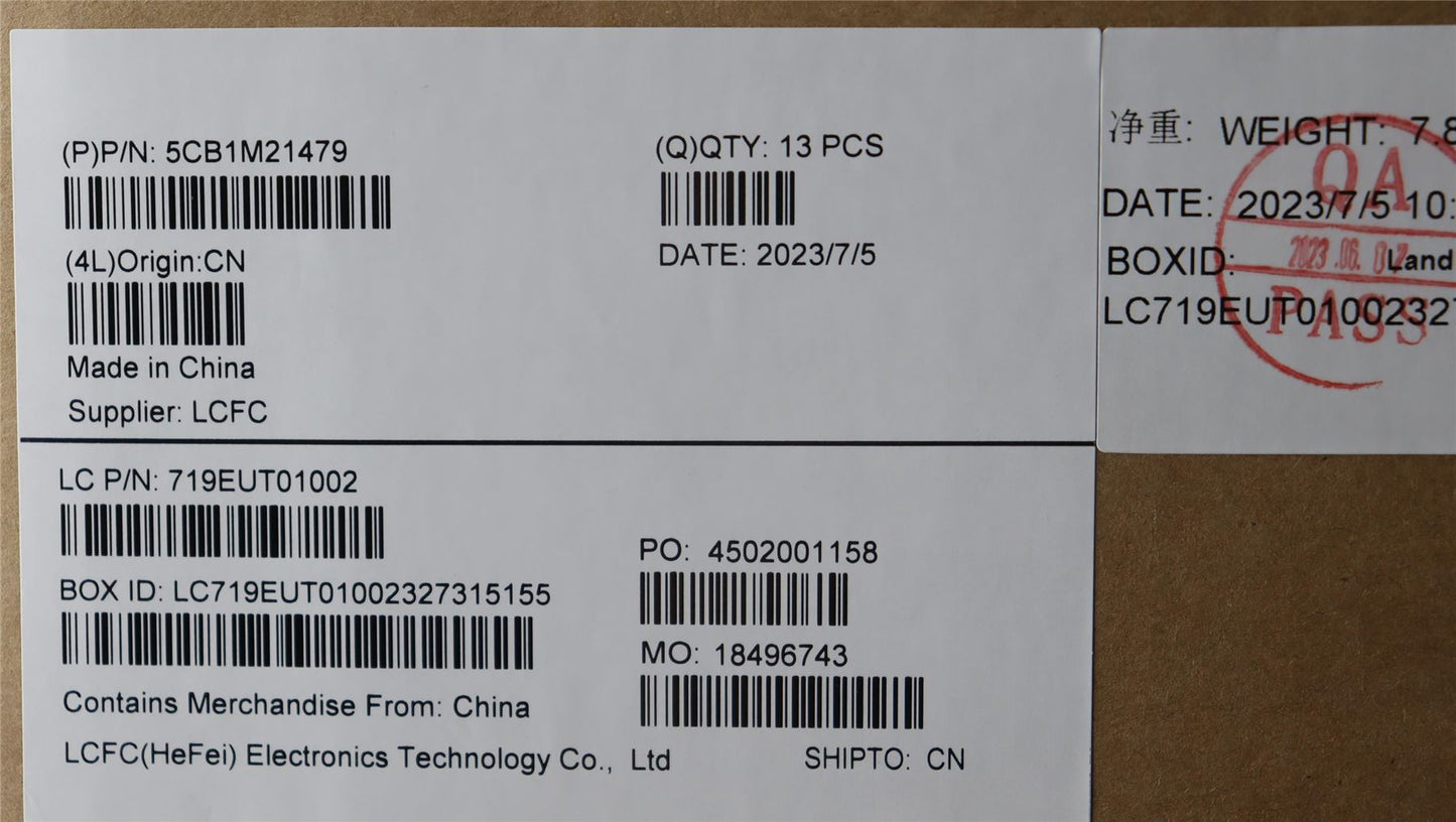 Lenovo FRUKP6B0_A_COVER_FHD_RGB_WLAN_ASSY 5CB1M21479