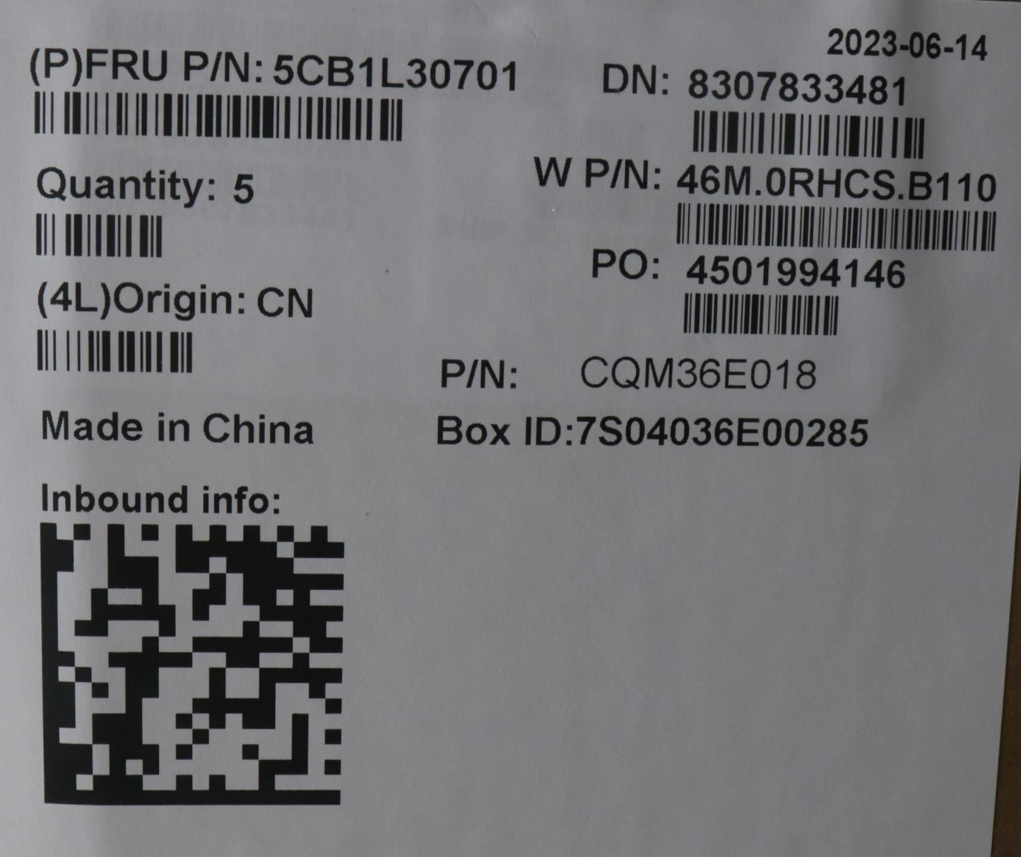 Lenovo IdeaPad 5 14IRU8 Keyboard Palmrest Top Cover French Artic Grey 5CB1L30701