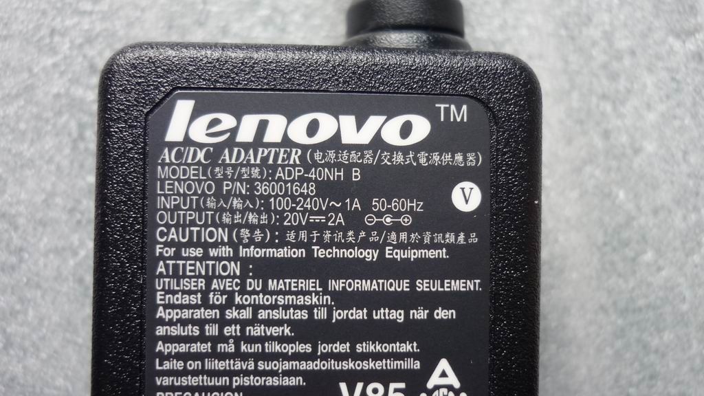 Lenovo Delta ADP-40NH B20V2Aadapter AC Charger Adapter 36001648