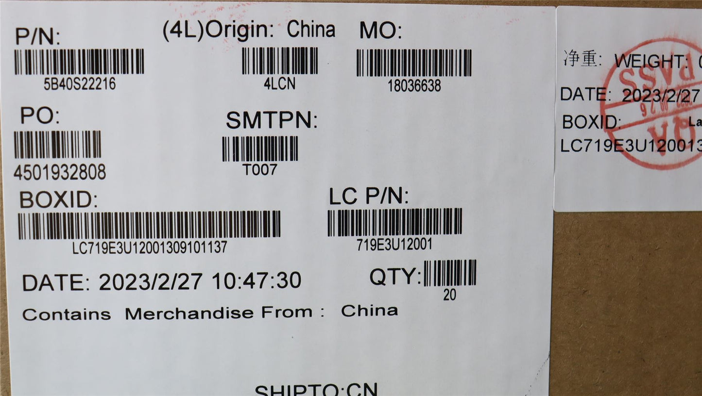Lenovo BRACKET L 82XA MB HOOK 5B40S22216
