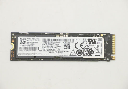 Lenovo ThinkPad T16 Gen 2 T16 Gen 1 T15p 3 Solid State Drive SSD 5SS0V26428