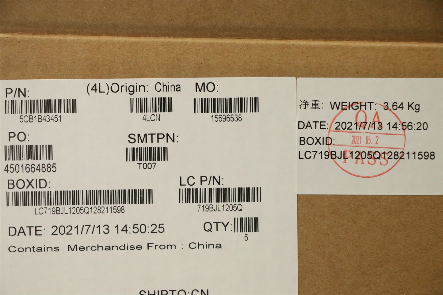 Lenovo Upper Case ASM_ITA L82FG NFPABNBL 5CB1B43451