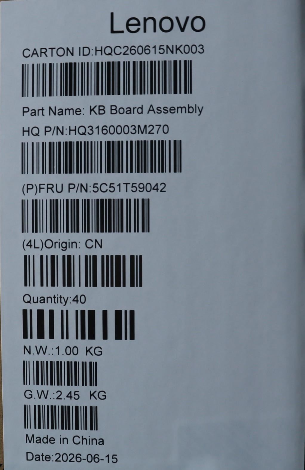 Lenovo CARDPOP Fru Scalar Board 5C51T59042