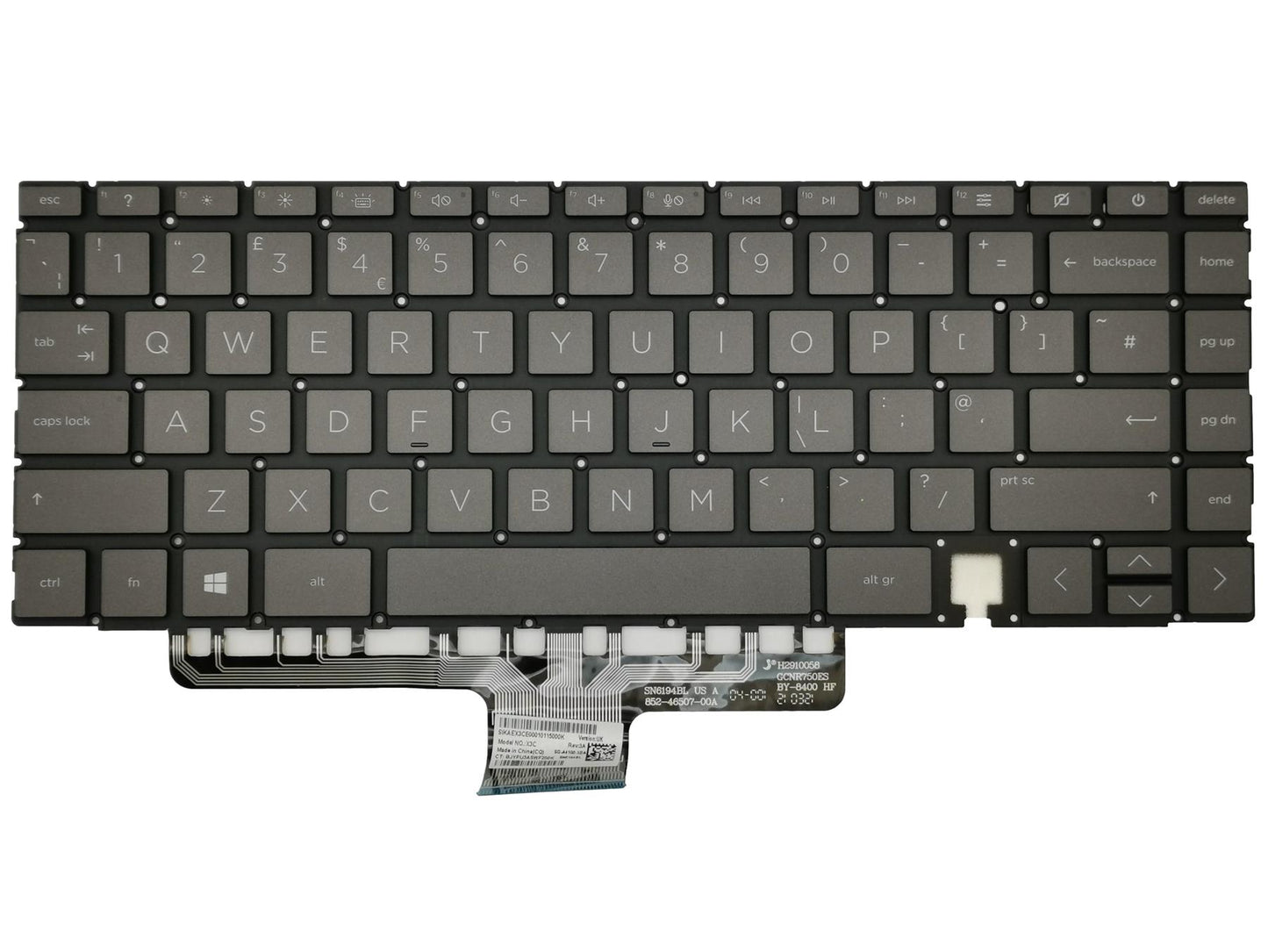 Genuine HP Spectre 14-EA Keyboard UK Black Backlit M22192-031