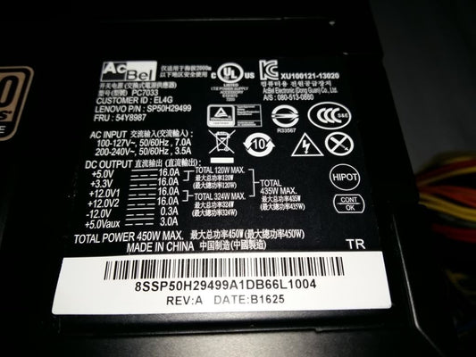Lenovo IdeaCentre Y720 15ISH Y710 15ISH Power Supply PSU Power 54Y8987