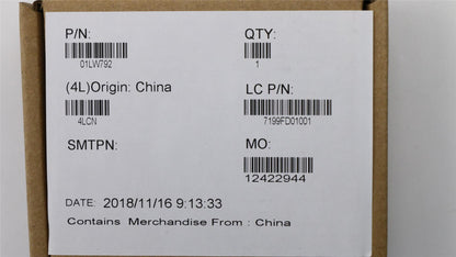 Lenovo 01LW792 MECHANICAL FRU name plate