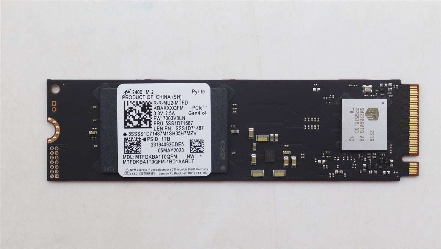 Lenovo LOQ 17IRB8 5 14IRB8 Solid State Drive SSD 1024 PCIE4X4 5SS0Y87001