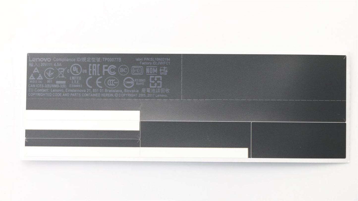 Lenovo ThinkPad T470p Bottom Base Lower Chassis Cover Black 01HY295