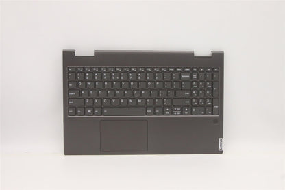 Lenovo C740 15IML Palmrest Cover Touchpad Keyboard US Euro Iron Grey 5CB0U43812