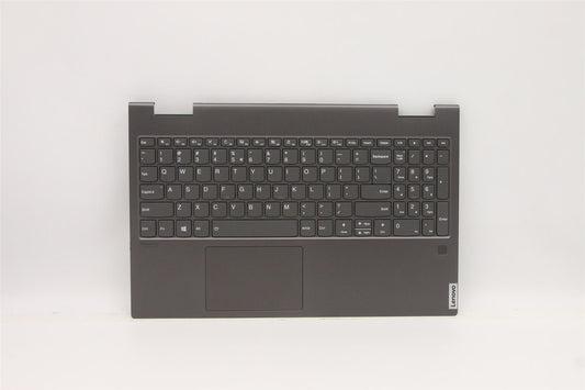 Lenovo C740 15IML Palmrest Cover Touchpad Keyboard US Euro Iron Grey 5CB0U43812