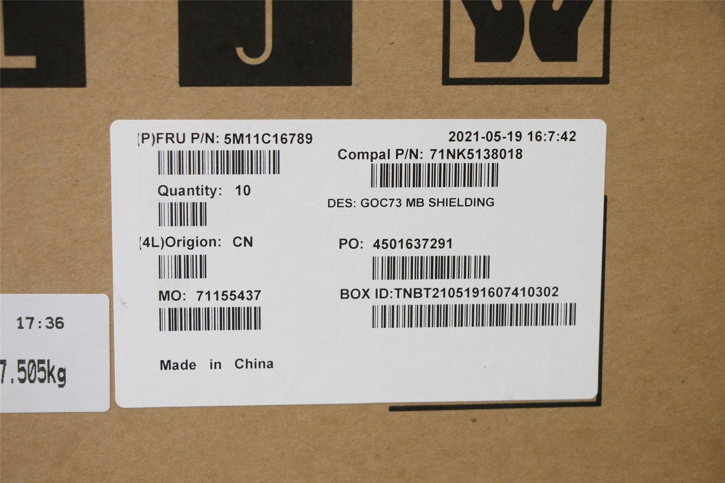 Lenovo MECH_ASM MB_SHIELDING_ITL_ALC,AIO 3 27 5M11C16789