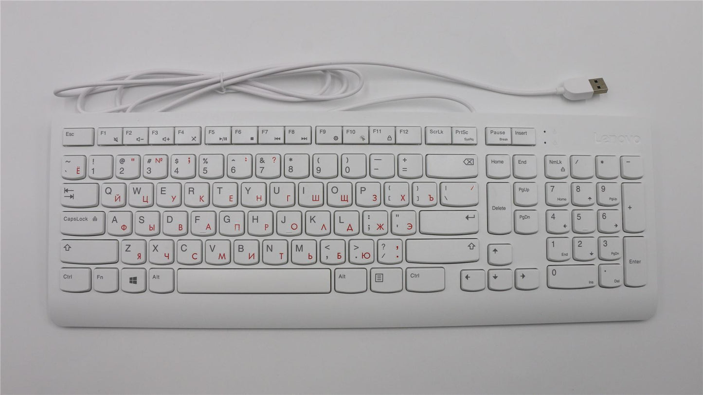 Lenovo IdeaCentre 510-22ISH 510-22ASR 510-23ISH USB Wired Keyboard White 00XH666