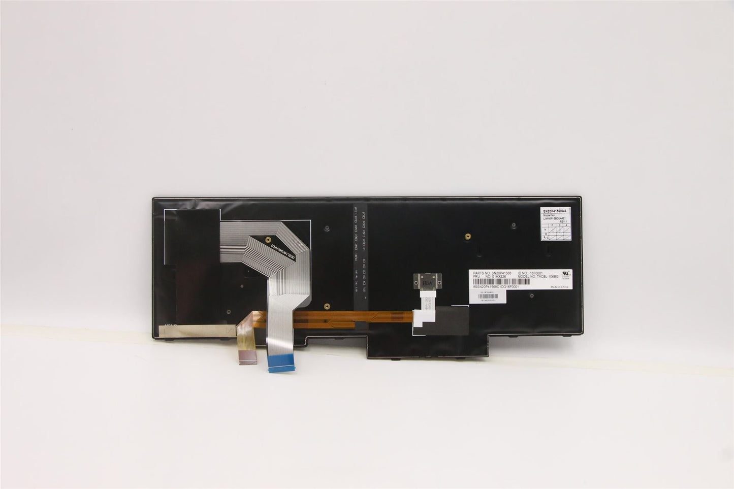 Lenovo ThinkPad T580 P52s Clavier Bulgare Noir Rétroéclairé 01HX266