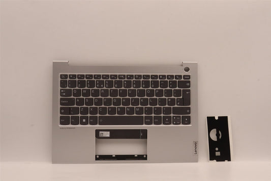 Lenovo ThinkBook 13s G4 IAP Keyboard Palmrest Top Cover UK Cloud Grey 5CB1H18306