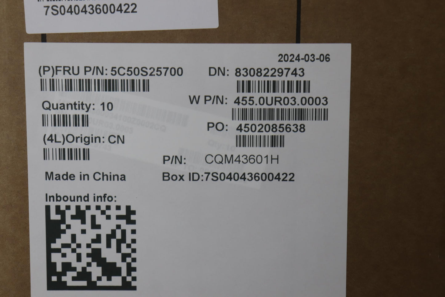 Lenovo CARDPOP W 21MX BD Sensor Board 5C50S25700