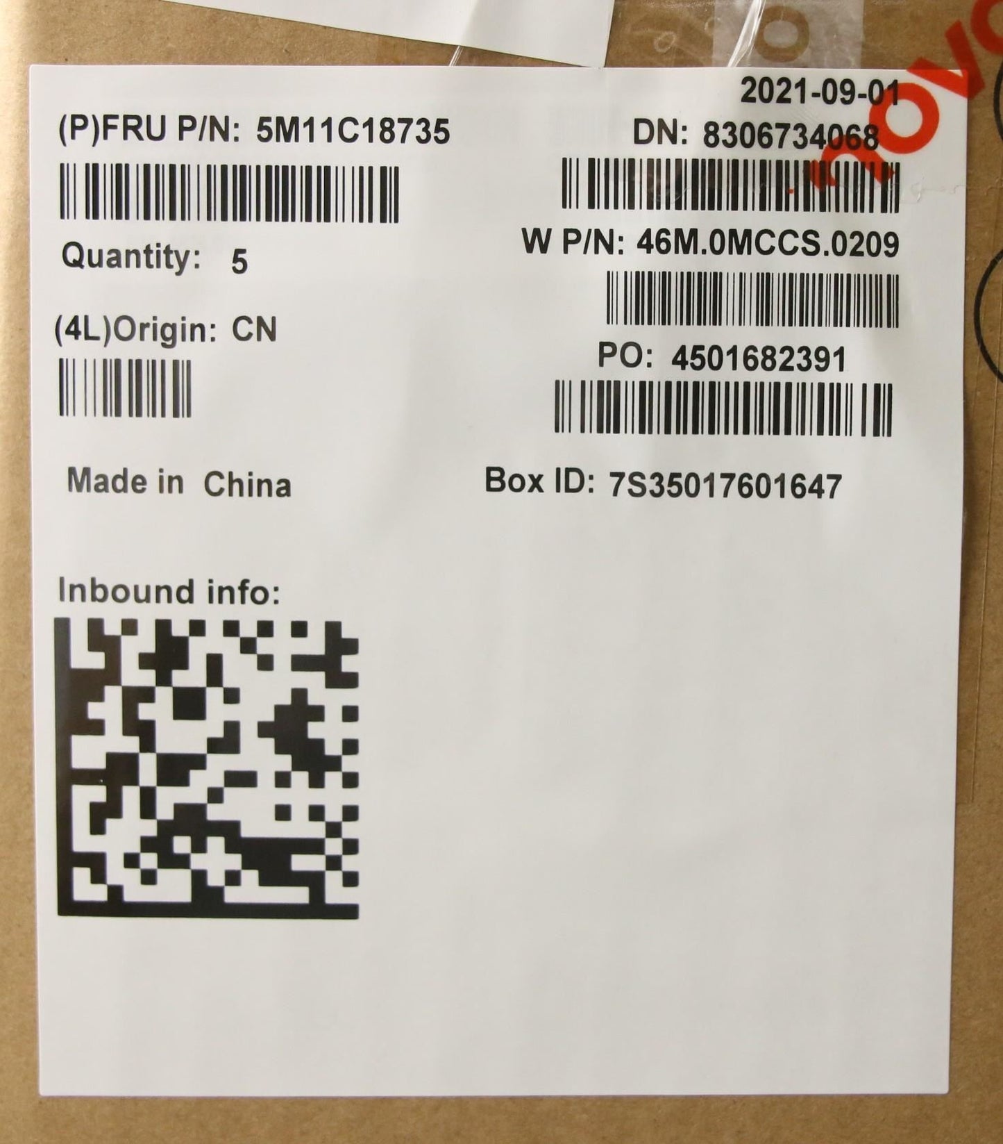 Lenovo NoWW C-Cvr+IND ENG KB ASM,CHY 5M11C18735