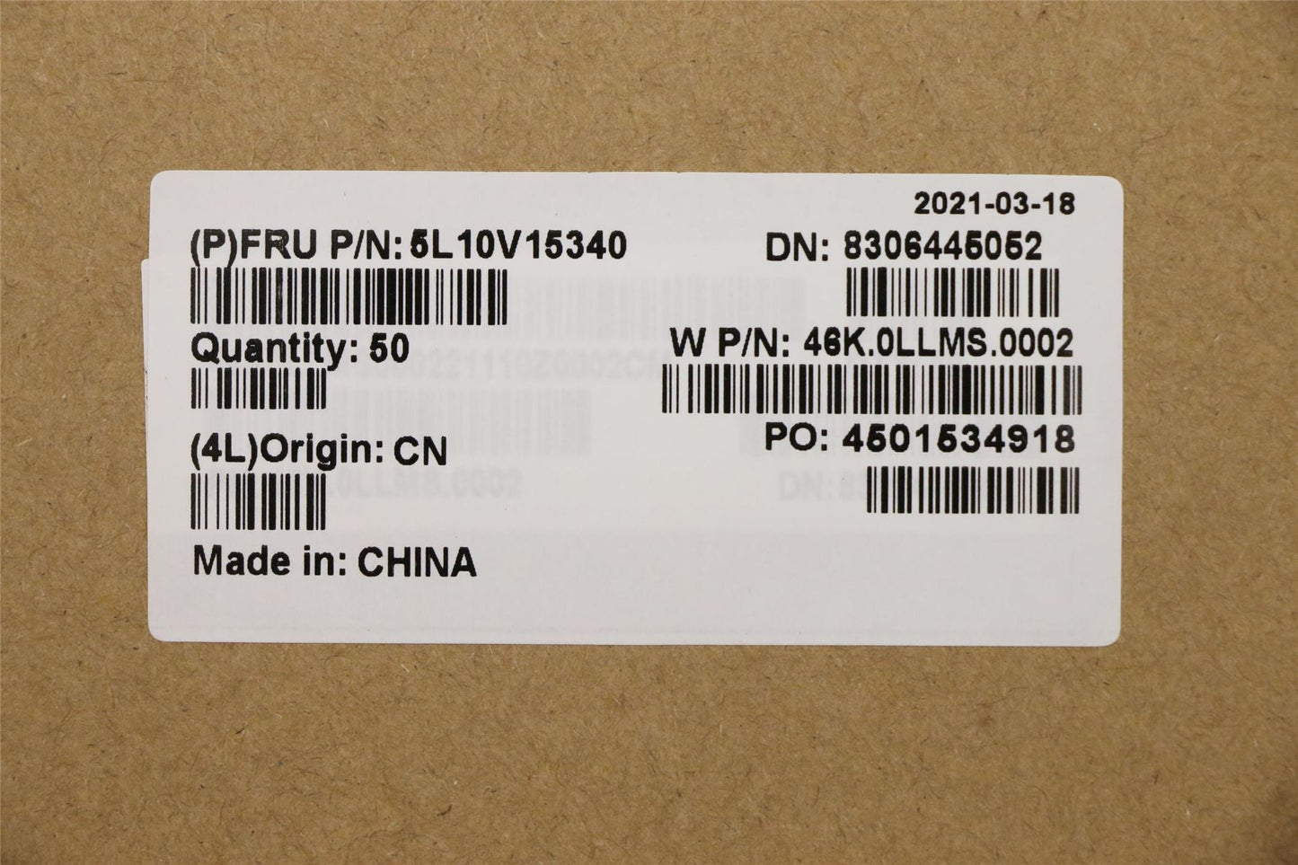 Lenovo LABEL FRU LABEL GEO KIT Silver Ares2 5L10V15340