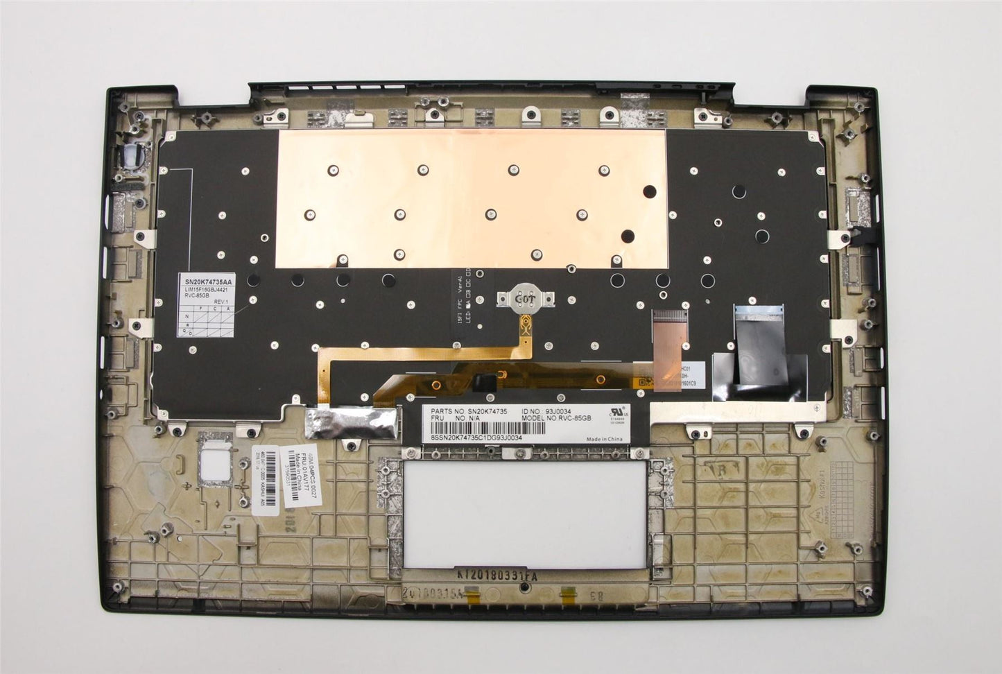 Lenovo MECH_ASM KBD,GB,Bezel UK,screw,CHY 01AV177
