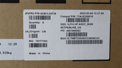 Lenovo Yoga 14s G3 IRU Palmrest Cover Touchpad Keyboard US Silver 5CB1L43725