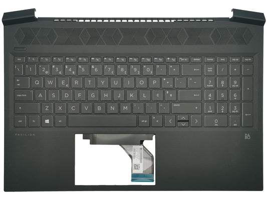 HP Gaming 16-A Palmrest Cover Keyboard Portuguese Black Backlit M02040-131