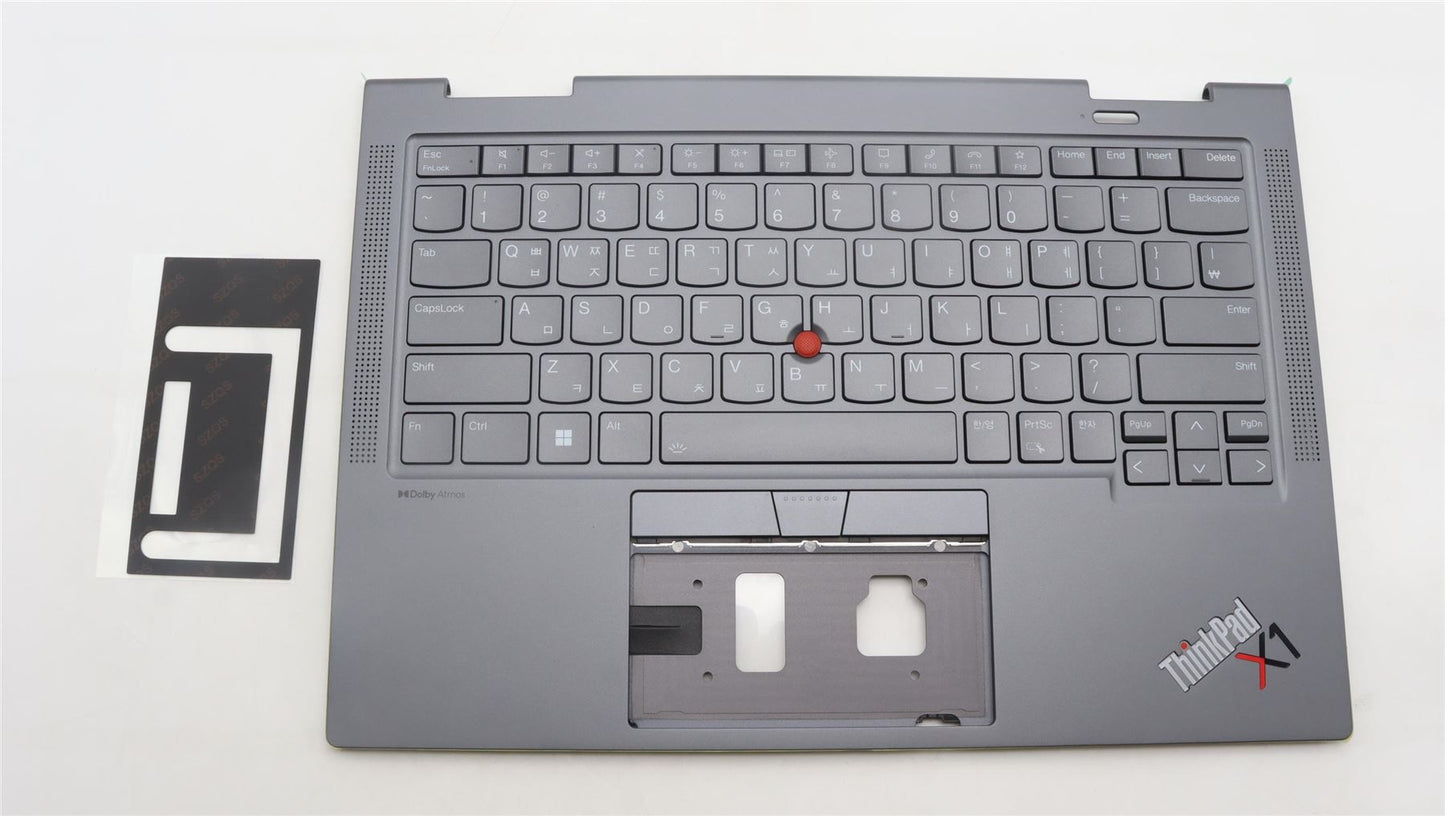 Lenovo ThinkPad X1 8th Gen Keyboard Palmrest Top Cover Korean Grey 5M11H62450