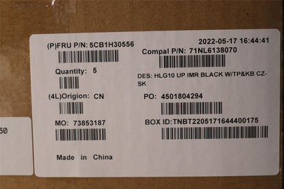 Lenovo COVER Upper Case ASM_CZE/SLK C 82S9 BLA 5CB1H30556