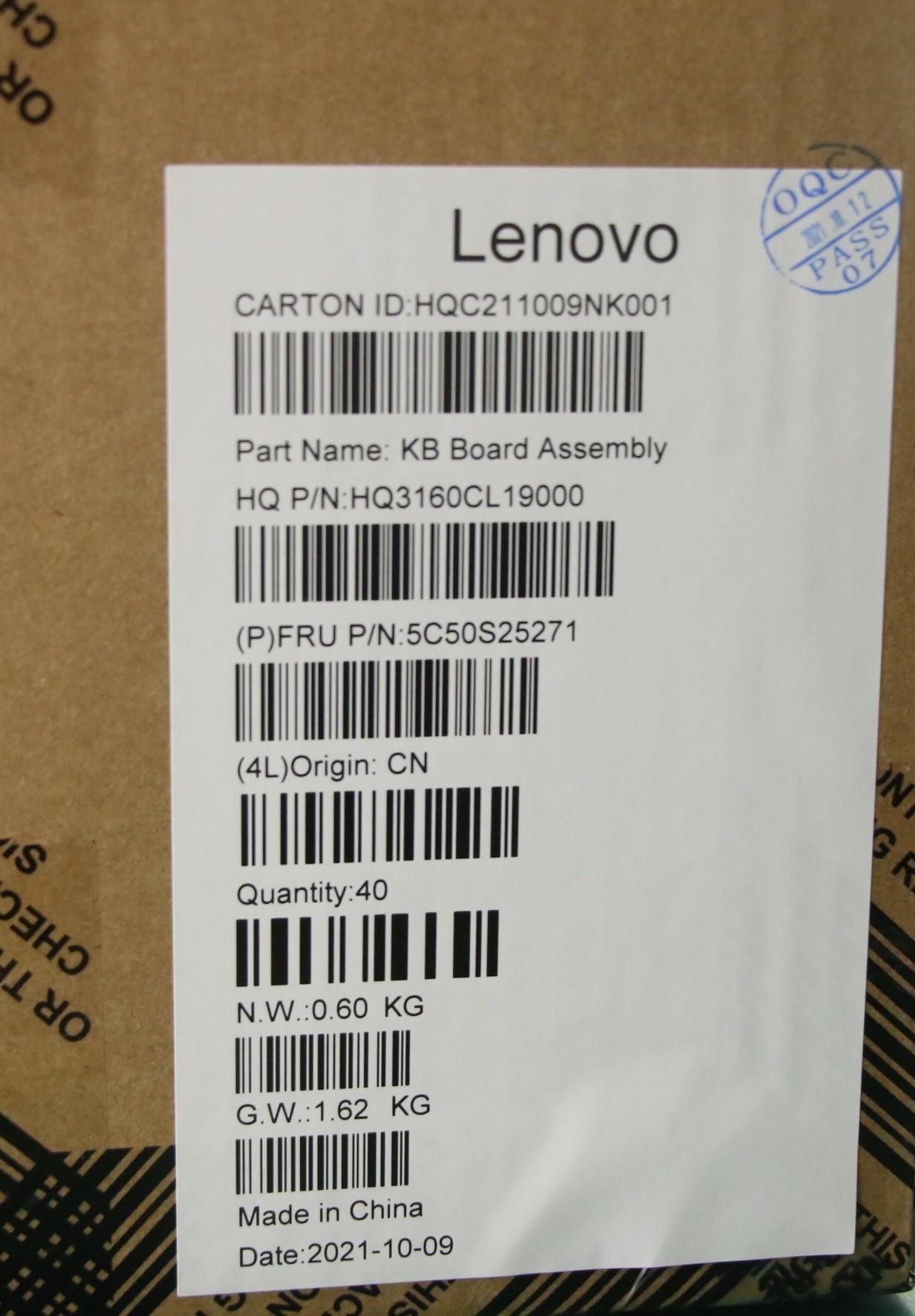 Lenovo Volume Board H 82QS 5C50S25271