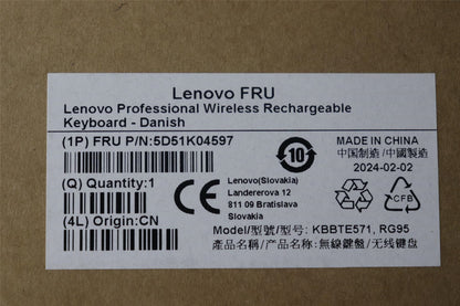 Lenovo Slim KB II-Danish 5D51K04597