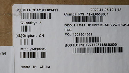 Lenovo IdeaPad 3 16IAH7 Palmrest Cover Touchpad Keyboard French Black 5CB1J09431