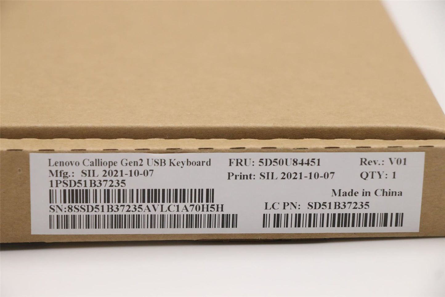 Lenovo USB Calliope KB BK HBW 5D50U84451