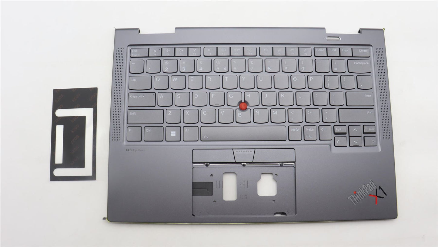 Lenovo ThinkPad X1 8th Gen Keyboard Palmrest Top Cover US Euro Grey 5M11H62249