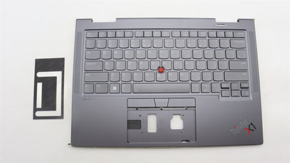Lenovo ThinkPad X1 8th Gen Keyboard Palmrest Top Cover US Euro Grey 5M11H62249