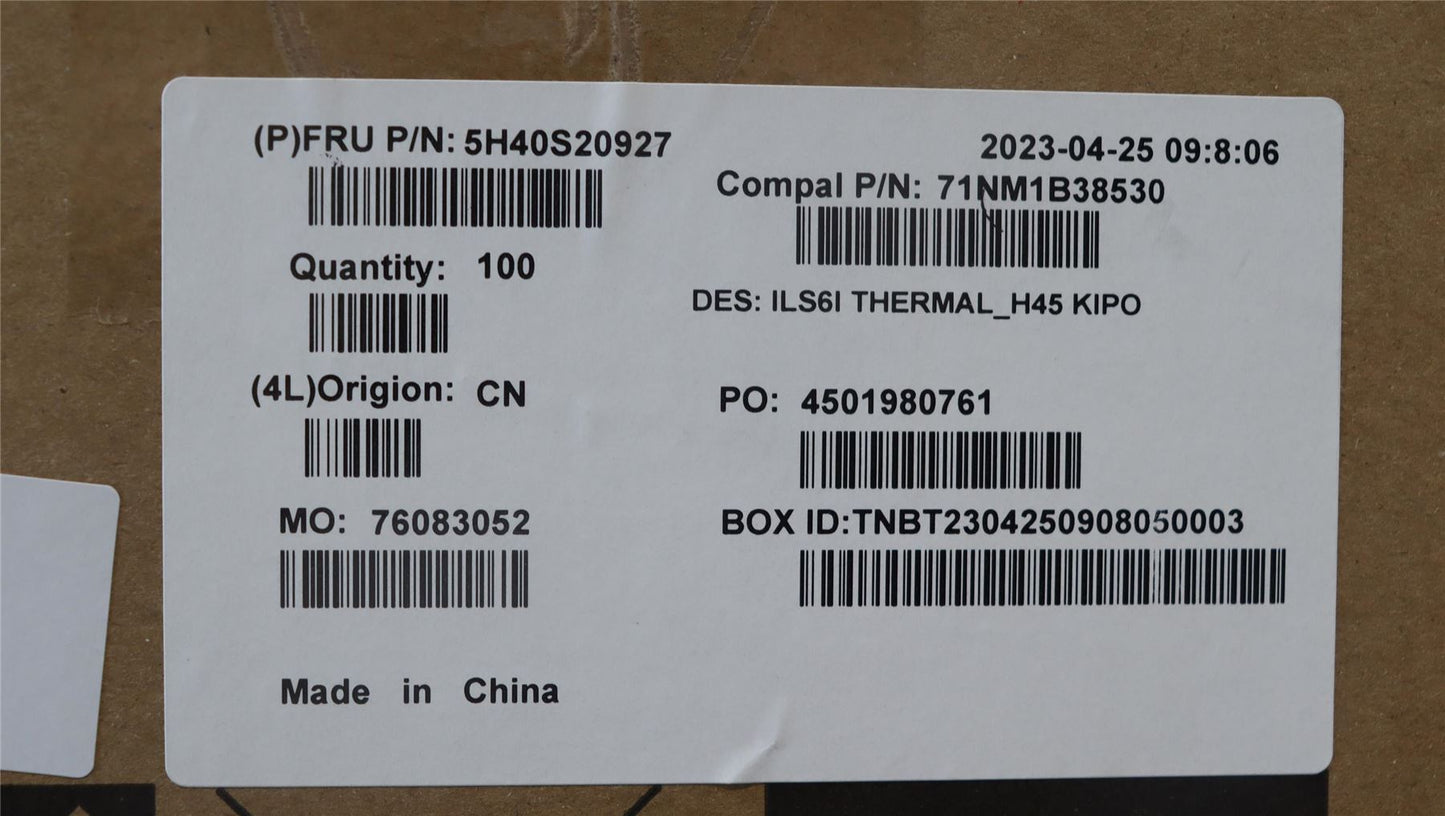 Lenovo HEATSINK Heatsink C 82XF H45 ROBIN 5H40S20928