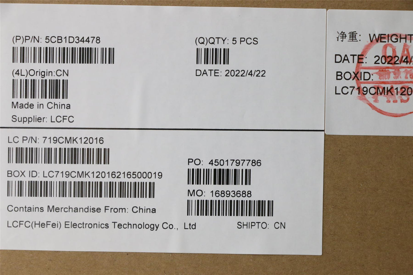 Lenovo Upper Case ASM_SPA L82NJ L/S DIS 5CB1D34478