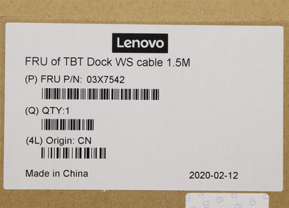 Lenovo TBT WS dock 1.5m cable FRU 03X7542