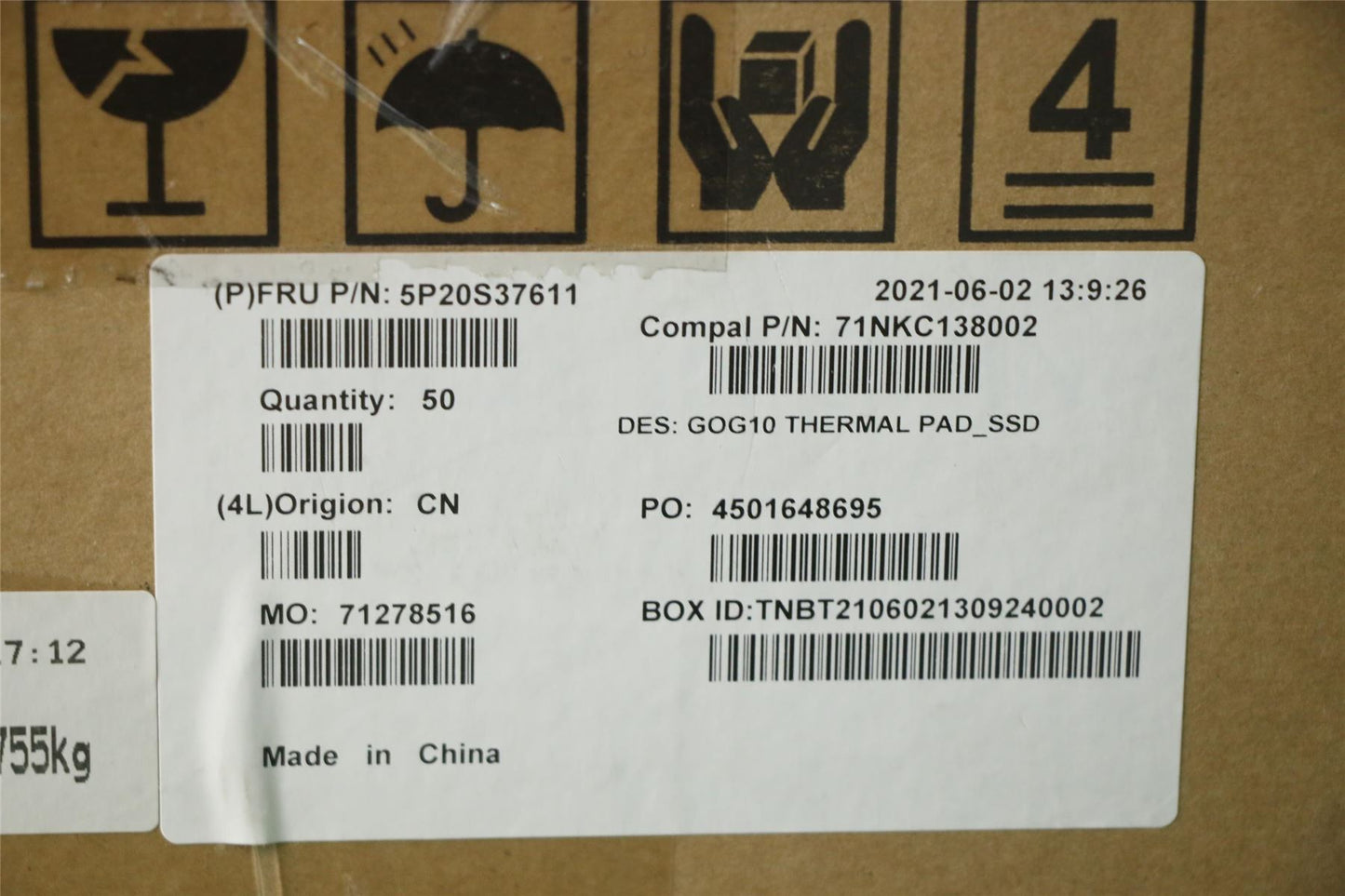 Lenovo Thermalpad C 82K1 for SSD 5P20S37611