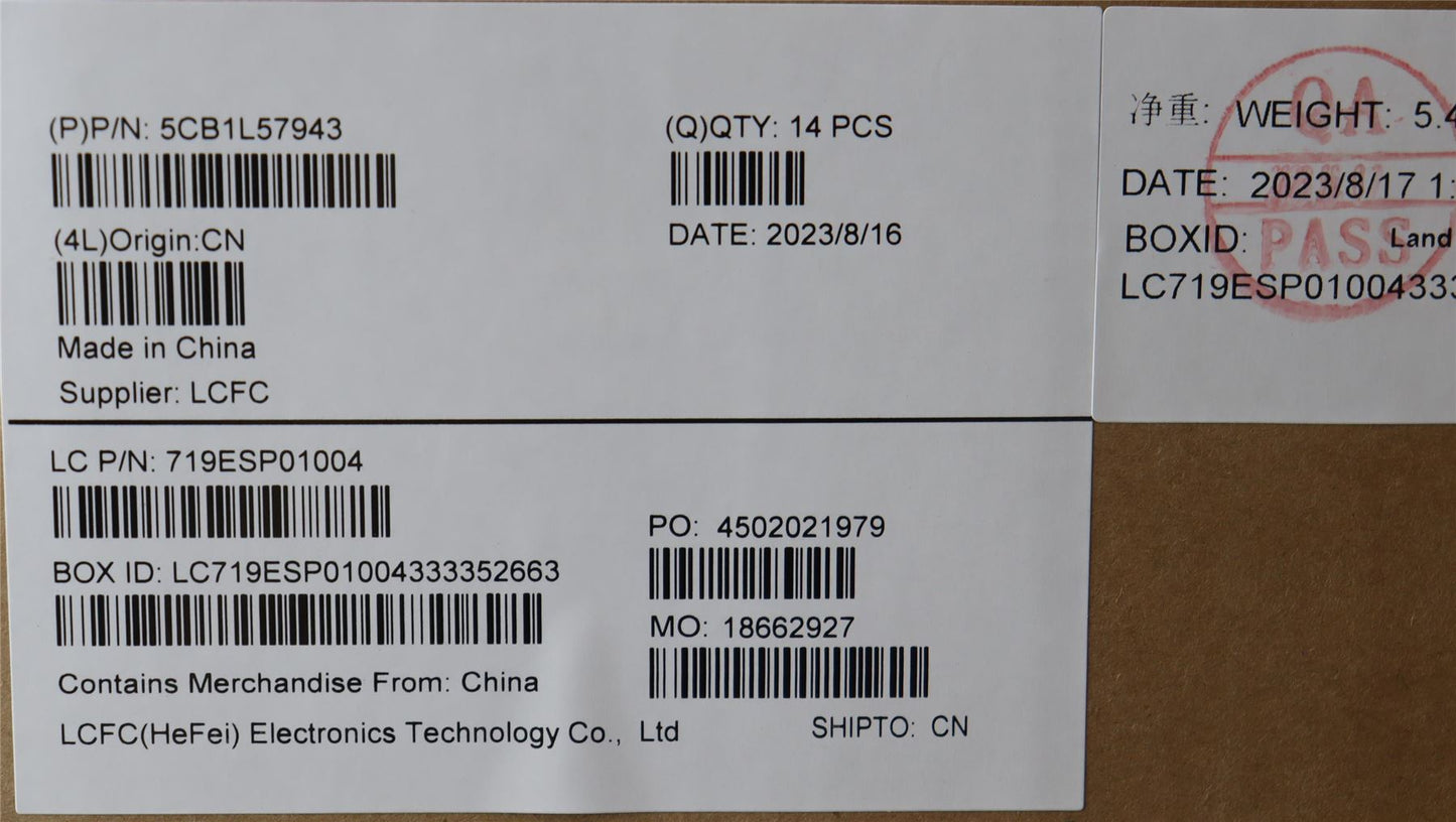 Lenovo FRU KP6D5_D_COVER_UMA_WL_ASSY_BK 5CB1L57943