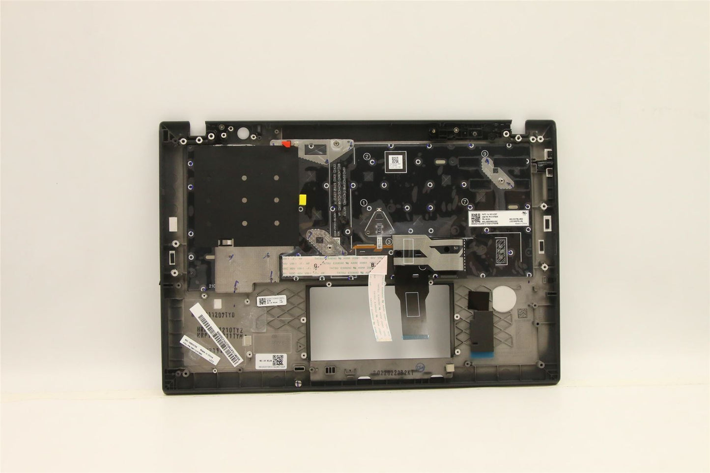 Lenovo 730 15IWL Keyboard Palmrest Top Cover Belgian Silver 5CB0T04944