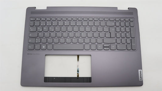 Lenovo Yoga 7 16IRL8 Keyboard Palmrest Top Cover German Storm Grey 5CB1L31877