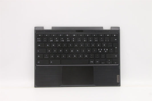 Lenovo 300e 2nd Gen Palmrest Cover Touchpad Keyboard Nordic Black 5CB1E21639