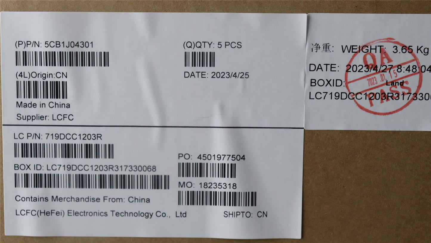 Lenovo Upper Case ASM_POR L82TF RGBOG 5CB1J04301