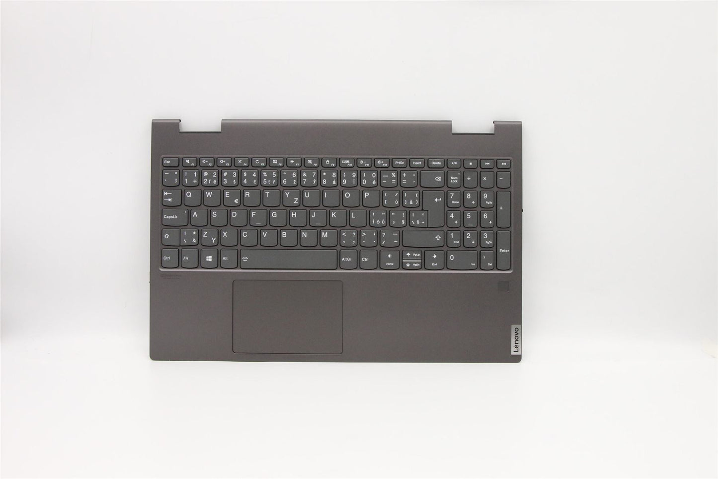 Lenovo Yoga C740-15IML Keyboard Palmrest Top Cover Czech Grey 5CB0U43814