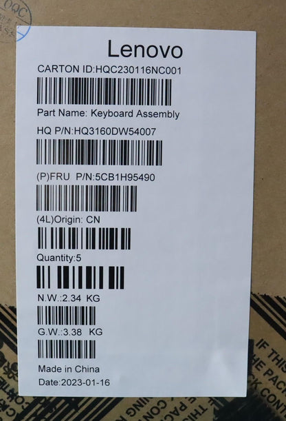 Lenovo Upper Case ASM_SWS H 82SK STGY UMA 5CB1H95490