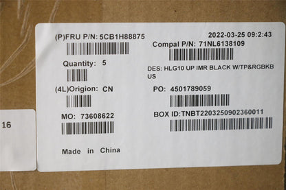Lenovo IdeaPad 3 15IAH7 Palmrest Cover Touchpad Keyboard US Black 5CB1H88875