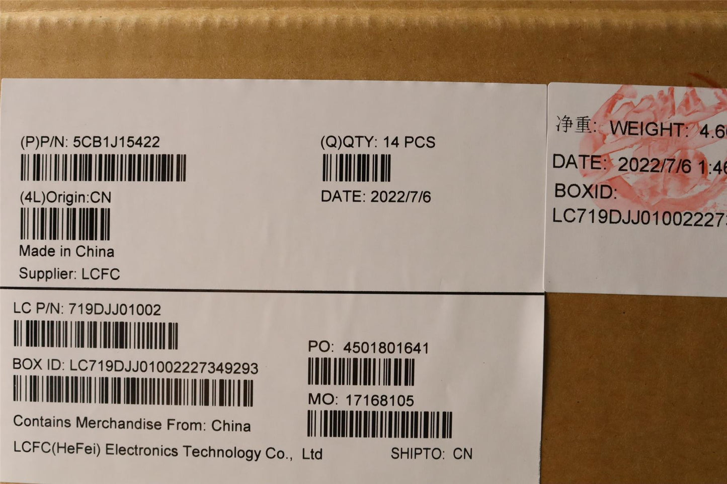 Lenovo ThinkPad P14s Gen 3 Palmrest Top Cover Housing Grey 5CB1J15422