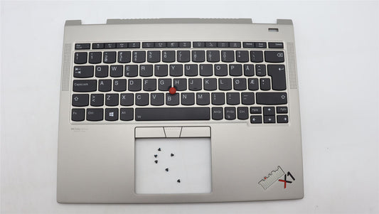 Lenovo ThinkPad X1 Keyboard Palmrest Top Cover Norwegian Titanium 5M11B59860