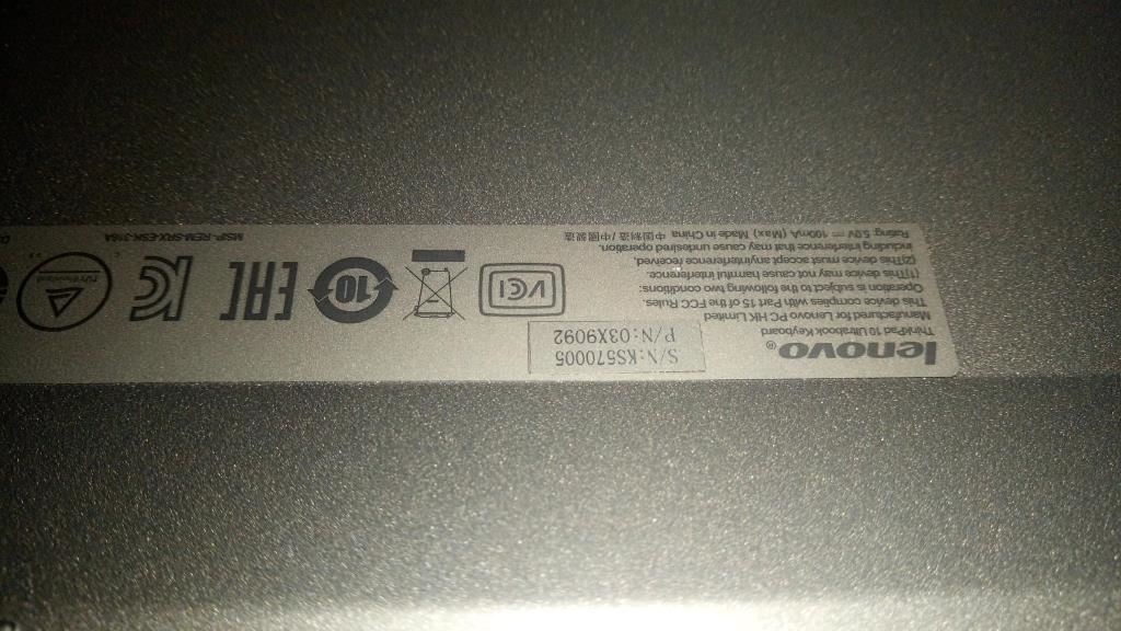 Lenovo Ella 2 ULT KYD-SPA Spanish Keyboard 03X9092