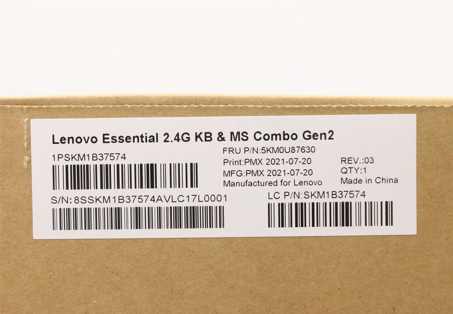 Lenovo Primax R71_G2 2.4G BKG LA_SP 5KM0U87630
