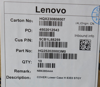 Lenovo Yoga 6 14IRH8 Bottom Base Lower Chassis Cover Black 5CB1L88259