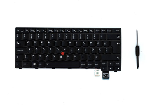 Genuine Lenovo ThinkPad T460p Keyboard Swedish / Finnish Black Backlit 00UR421